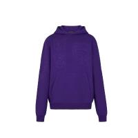 LV卫衣 1A5PAI 紫色纯棉 3D 衬垫刺绣连帽衫