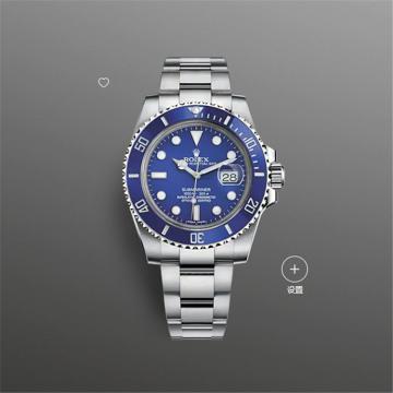ROLEX 116619lb 男士蓝色表盘蚝式恒动潜航者日历型腕表