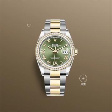 ROLEX 126283 女士橄榄绿色表盘日志型腕表