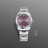 ROLEX 114200 女士红葡萄色表盘蚝式恒动型腕表