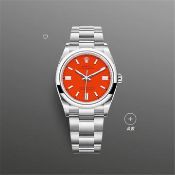 ROLEX 126000 男士珊瑚红色表盘 蚝式恒动型 36 腕表
