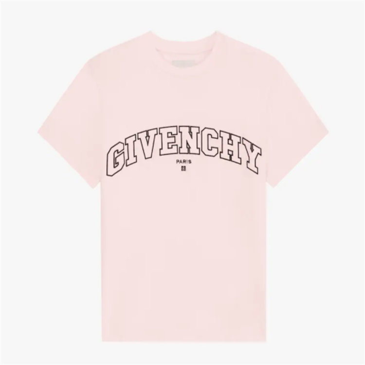  GIVENCHY BW707Z3ZAG 女士粉色 刺绣 T恤