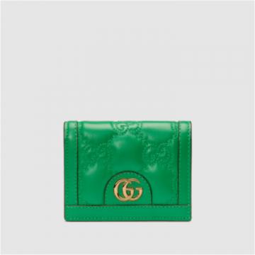 GUCCI 723786 女士绿色 GG 绗缝卡包