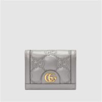 GUCCI 723786 女士灰色 GG 绗缝卡包
