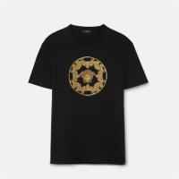 VERSACE 1006450 男士黑色 CRYSTAL MEDUSA T恤