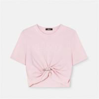 VERSACE 1013606 女士淡粉红色 VERSACE MILANO STAMP 短 T恤