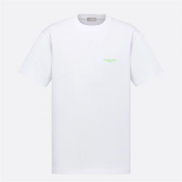 DIOR 483J696B0554 男士白色 宽松版型 T恤